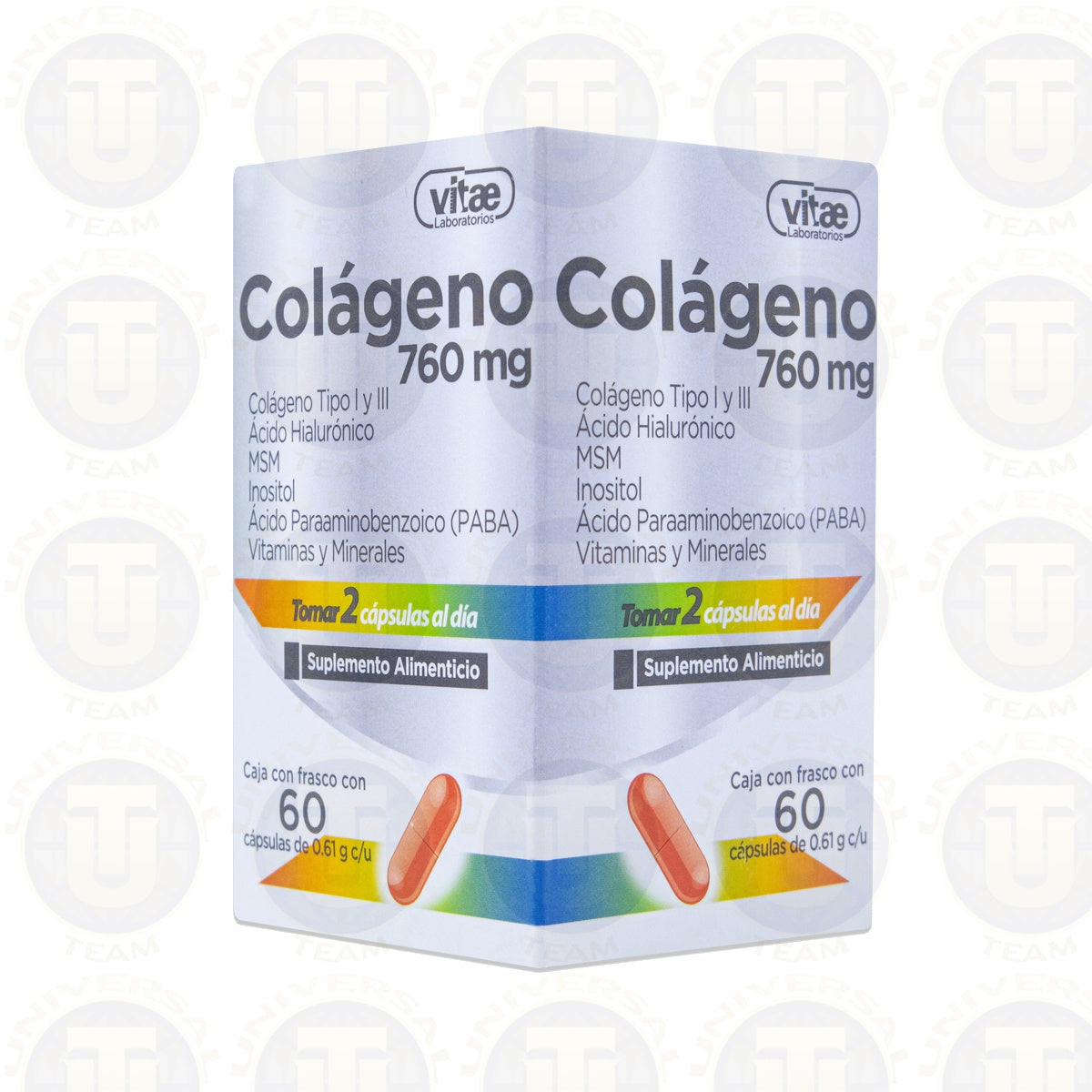 COLAGENO TIPO l Y lll FRASCO CON 60 CAPS VITAE