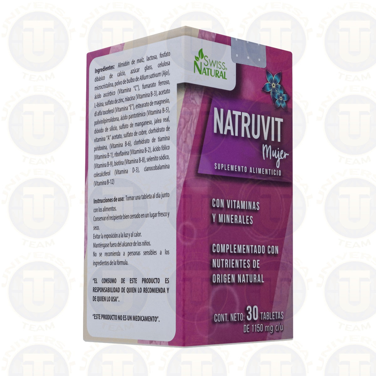 NATRUVIT MUJER, FRASCO CON 30 TABLETAS, SWISS NATURAL