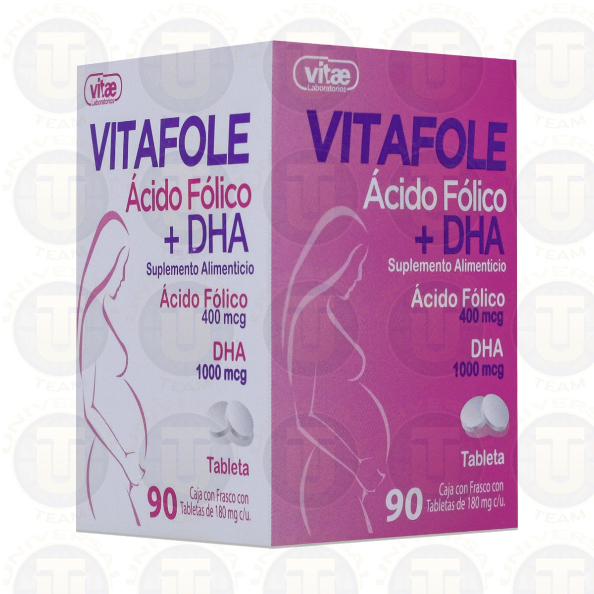 VITAFOLE ACIDO FOLICO + DHA, 90 TABS DE 180 MG C/U, VITAE