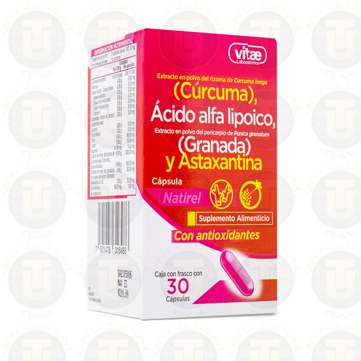 CURCUM/ ACIDO ALFA LIPOICO/GRANADA/ASTAXANTIA